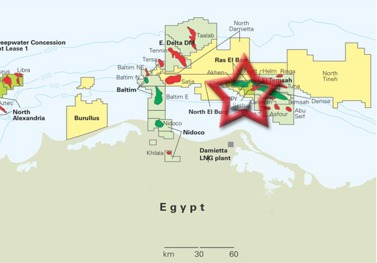 Egypt distributes offshore Mediterranean blocks