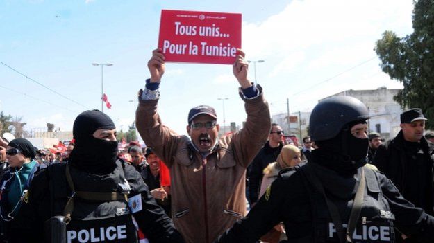Tunisia marches against terrorism