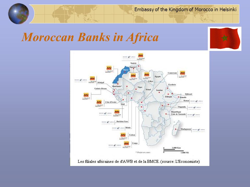 Embassy of the Kingdom of Morocco in Helsinki. Moroccan Banks in Africa. 37.