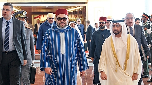 King Mohammed VI on Visit to Abu Dhabi, Qatar