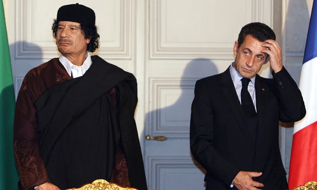 Sarkozy in custody for getting illicit campaign funds from Gaddafi