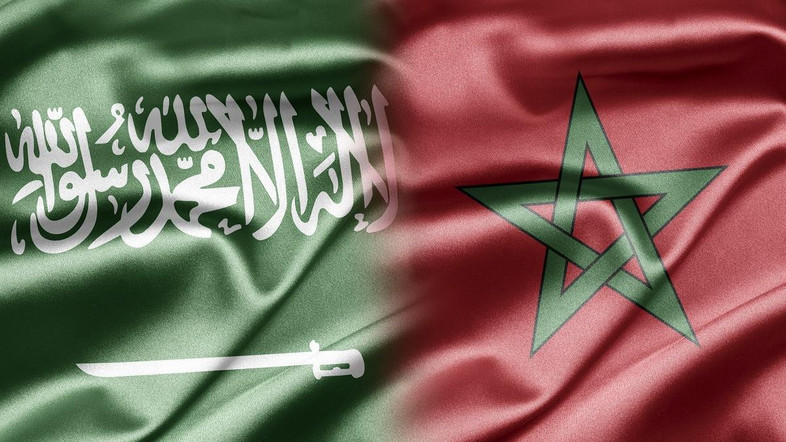 Moroccan Saudi flags