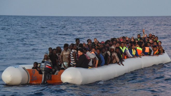 migrants at sea