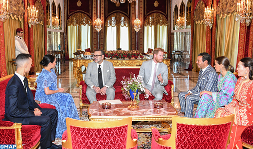 King Mohammed VI hosts tea party in honor of Prince Harry & Princess Meghan
