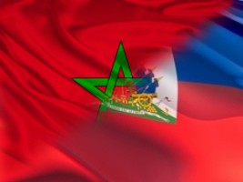 Morocco Haiti flags