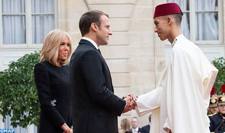 Morocco Crown prince with french President macron