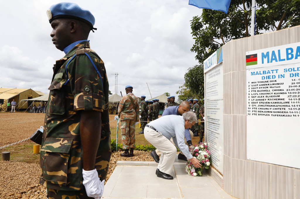 UN chief pledges support for DR Congo army, pays tribute to blue helmets