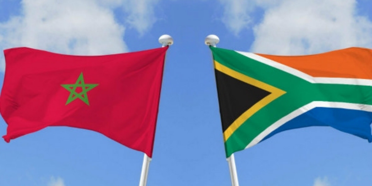 Morocco South Africa flags