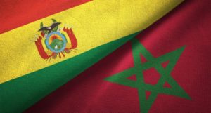 Morocco & Bolivia flags