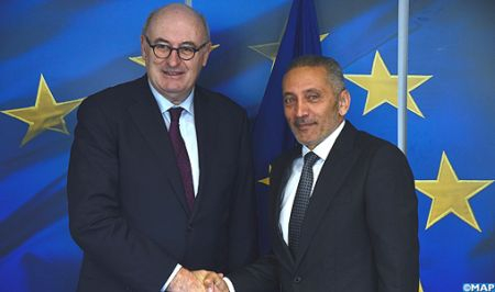 European Commissioner for Trade Phil Hogan and Moroccan minister of Industry MHE