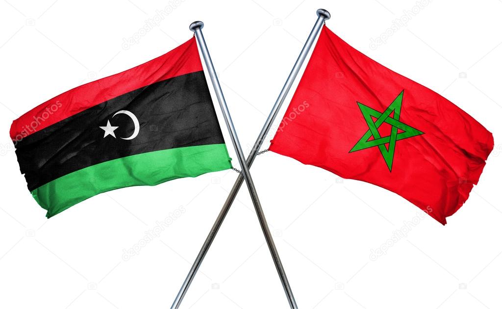 Libyan and Moroccan flags