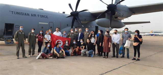 COVID-19: Tunisian military fly out 25 stranded Indians