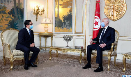 Bourita with Tunisian President Kais saeid