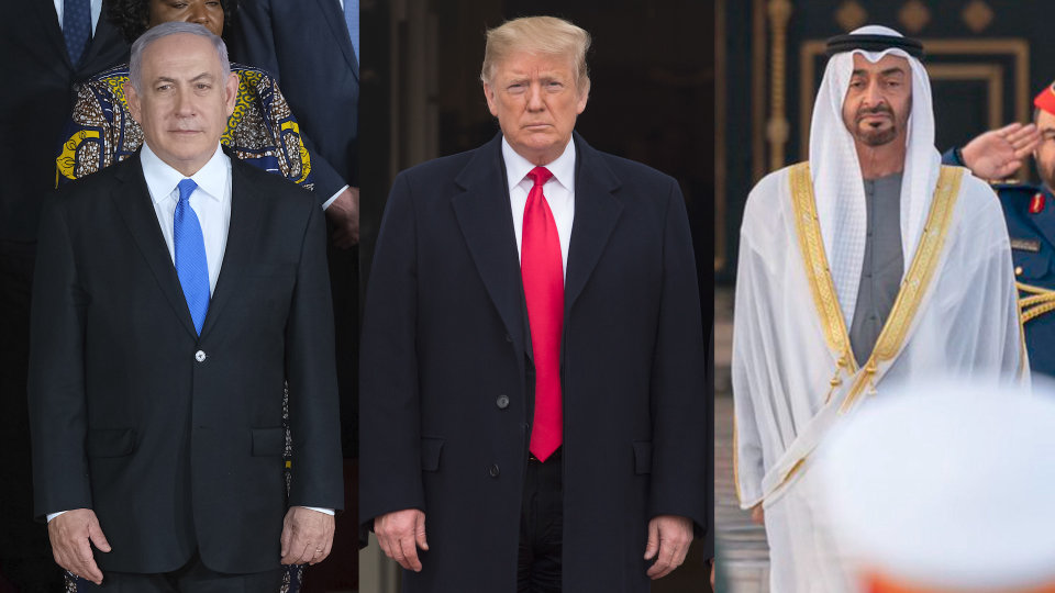 Israel PM – Donald trump – UAE crown prince MbZ