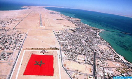 Moroccan flag in dakhla