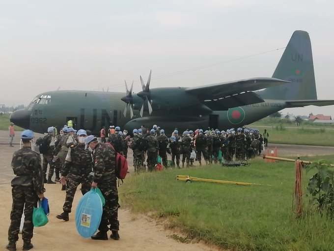 MONUSCO: Repatriation  of 60 Moroccan Peacekeepers from DRC