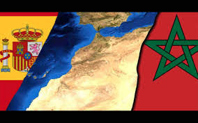 Morocco Spain flags