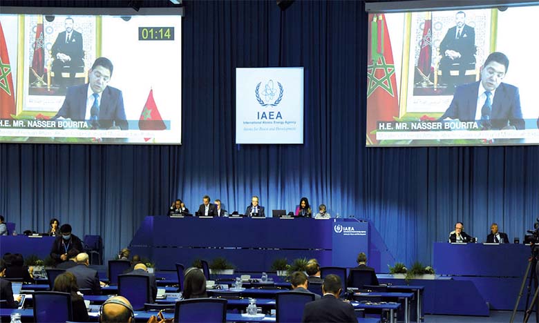 Moroccan FM addressing IAEA 64 General Conference