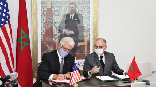 US ambassador in Rabat David Fischer and Director of Protocol at FM Anas Khales