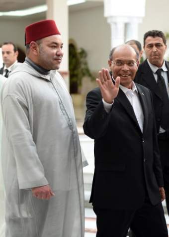 King Mohammed VI & former Tunisian President Marzouki