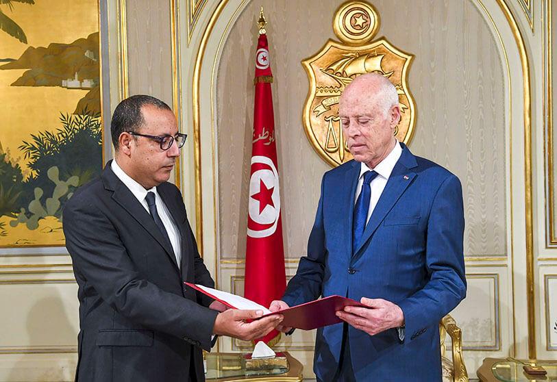 Tunisian PM _Hichem Mechichi, President Kais Saied