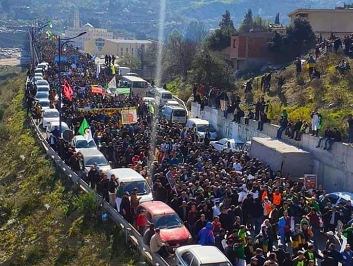 protest in Algerian Kherrata