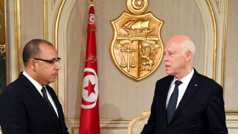Tunisian PM mechichi & President Kais saied