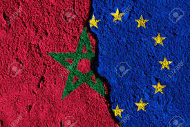 Moroccan EU flags