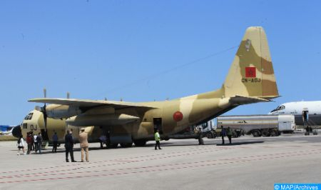 moroccan air force plane lands in Tunis