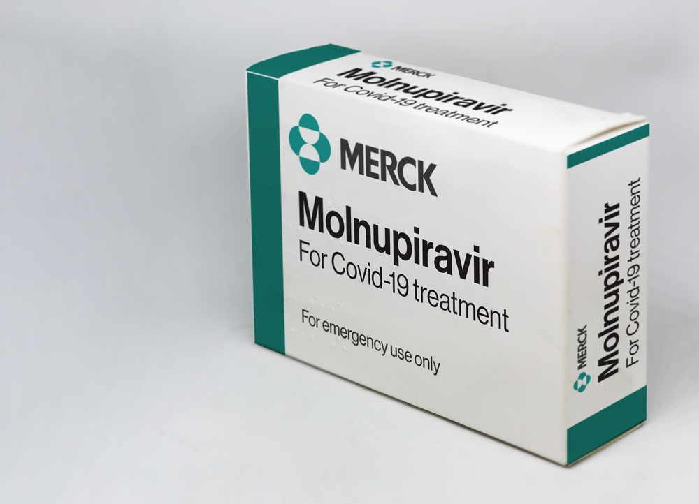 New,York,,Usa,,October,2021:,Merck,Covid-19,Molnupiravir,Treatment,Box