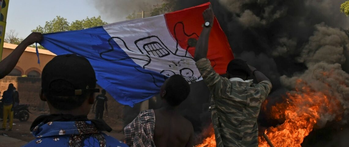 Demonstration in Ouagadougou against French presence in Burkina Faso