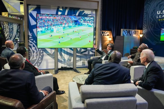 Joe Biden watches Morocco vs. France game with Moroccan PM & other African leaders, praises keep pouring in for the Atlas Lions