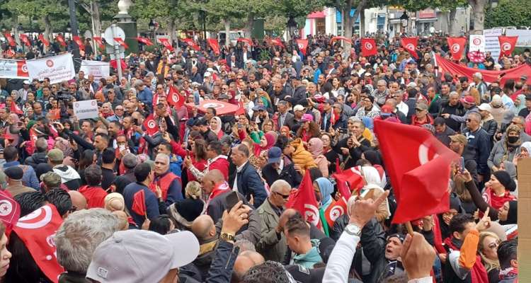 Hundreds of Kais Saied’s supporters hold protest against ‘traitors’