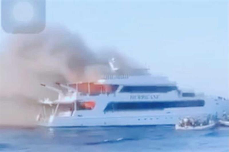 Three British holidaymakers still unaccounted for after fire caught boat in Red Sea