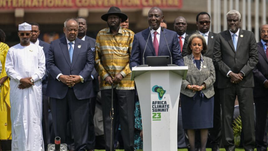Africa climate summit concludes with ‘Nairobi declaration’ seeking global tax on fossil fuels