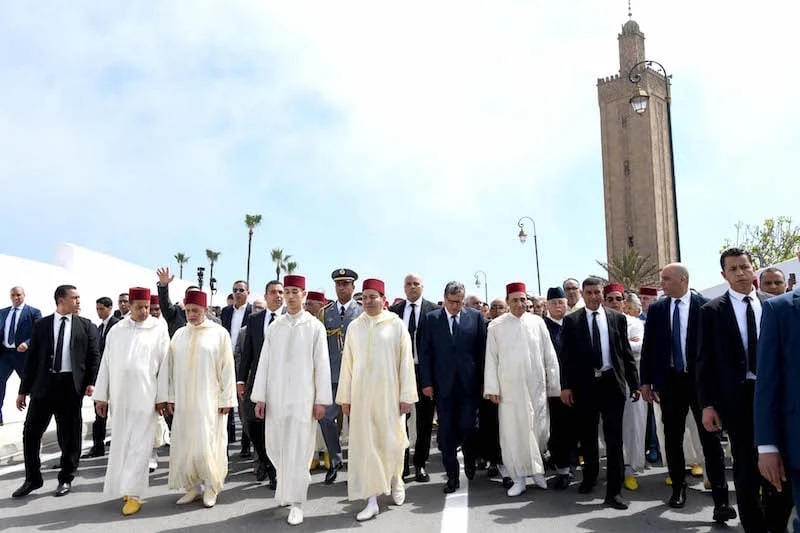 Rogatory Prayers performed at Al-Masjid Al-Aâdam in Rabat in presence of Crown Prince Moulay El Hassan, Prince Moulay Rachid