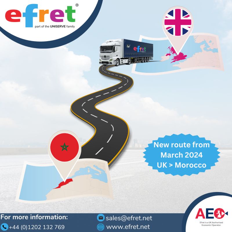 Efret company launches road freight service between Morocco and UK to support growing trade