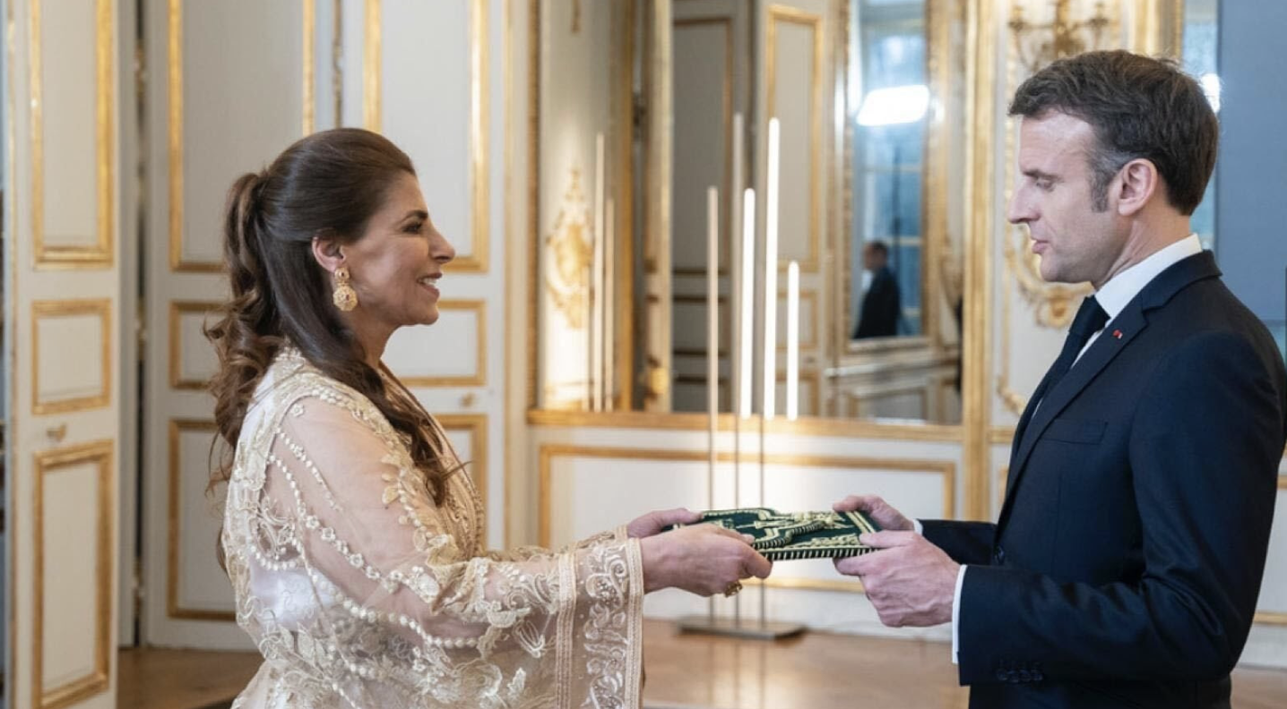 Morocco’s Ambassador in Paris presents her credentials to French President