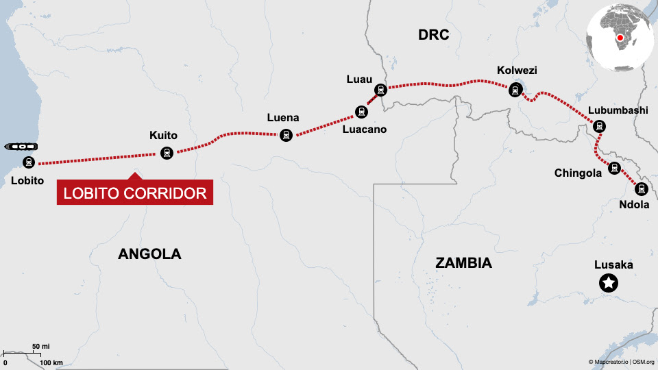 US relies on rail project to counter China’s growing control over African mines