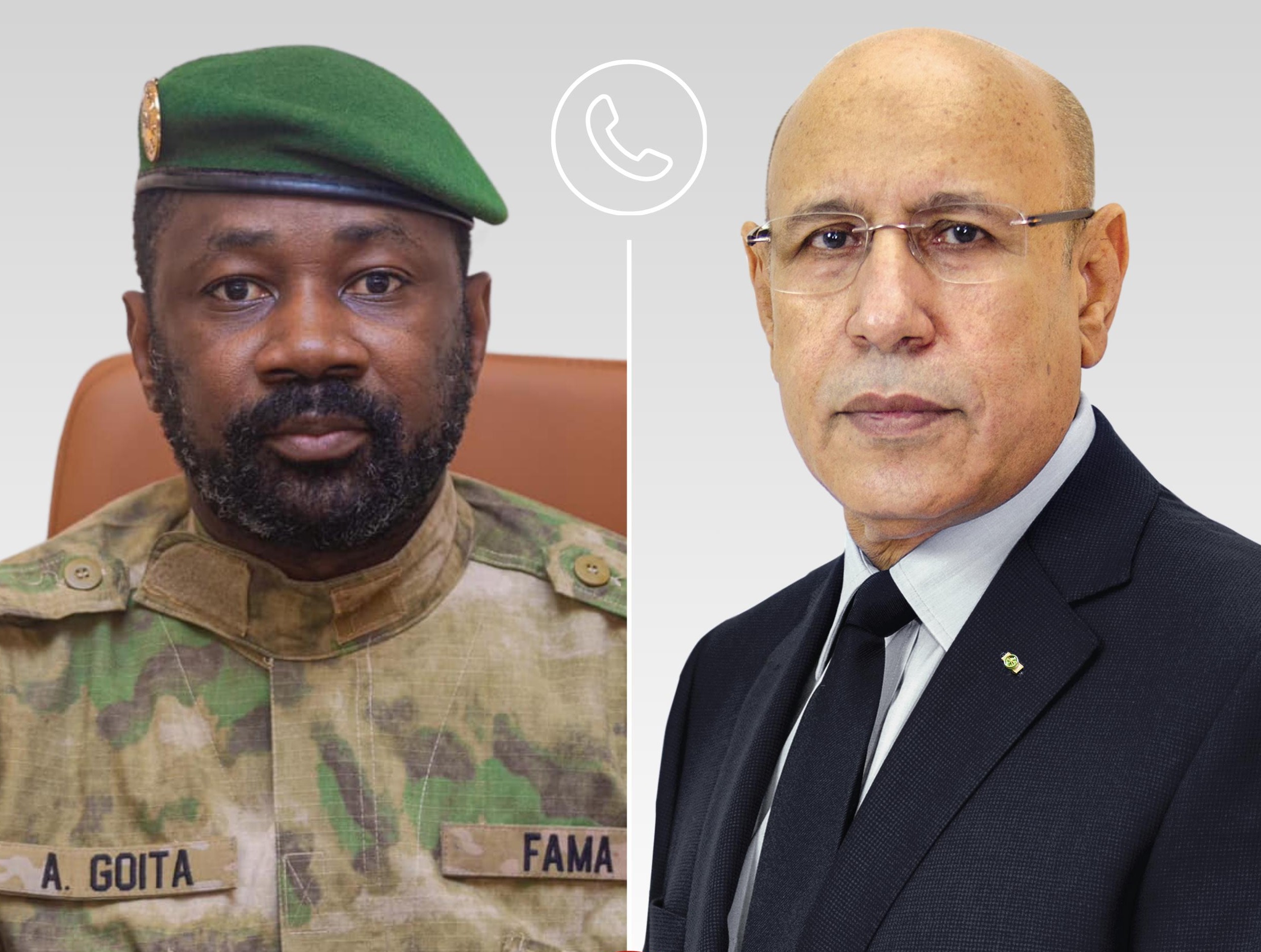 _President Mohamed Ould Cheikh sent a message of solidarity to President Assimi Goïta of Mali