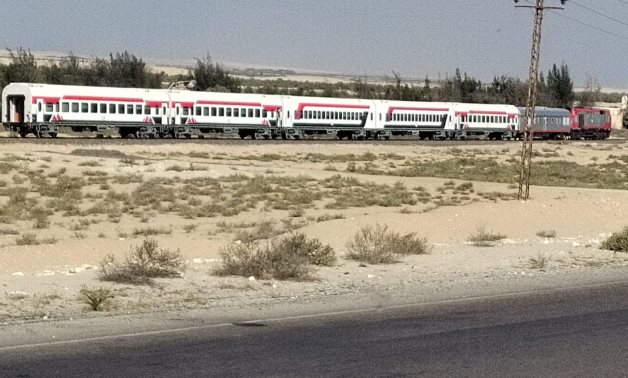 Egypt has launched a trial passenger train service on the newly rebuilt Sinai railway line