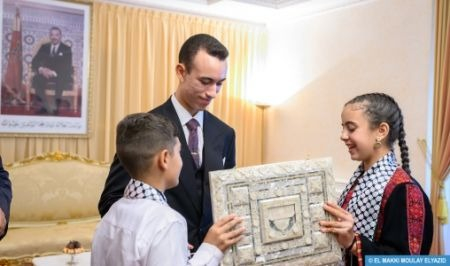 Crown Prince Moulay El Hassan receives Palestinian children participating in summer camp in Morocco