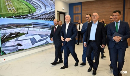 FIFA’s Chief visits Grand Stade de Tanger, a “world-class infrastructure”