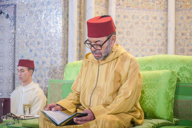 King Mohammed VI chairs over Eid Al Mawlid Annabawi ceremony at Hassan Mosque in Rabat