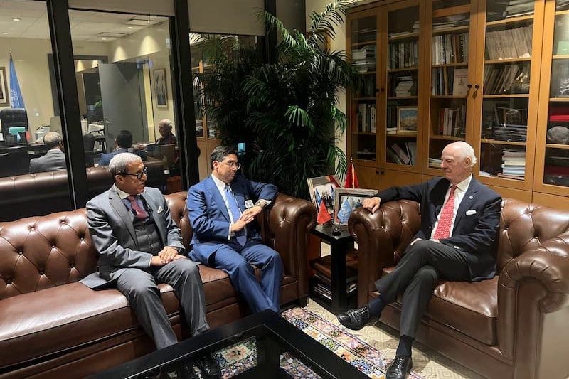 Sahara: Constants of Morocco’s position reaffirmed at meeting with Staffan de Mistura in New York Sahara: Constants of Morocco’s position reaffirmed at meeting with Staffan de Mistura in New York